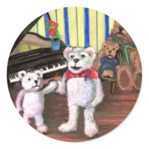 Little Bear & Mrs. Treble Beary Sticker by tallypiano Little Bear & Mrs. Treble Beary Sticker