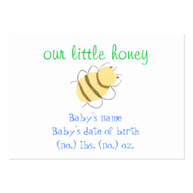 Little Bee Pocket Birth announcement profilecard