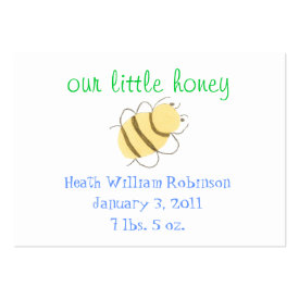 Little Bee Pocket Birth announcement profilecard