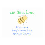 Little Bee Pocket Birth announcement business cards