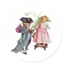 Little Benjamin Franklin Round Stickers