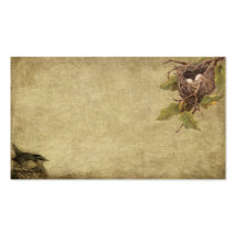 Little Bird & Birdnest- Prim Biz Cards Business Card Template