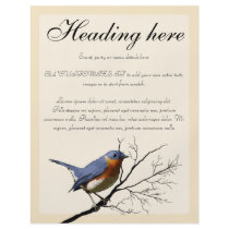 Little Bird Blue, customizable Flyer Design