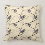 Little Bird Blue, patterned throw pillow pillows