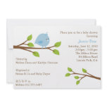 Little Birdie Baby Boy Shower Invitation