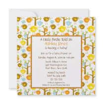 Little Birdie Baby Shower Invite