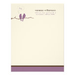 Little Birdies Custom Flat Note Cards (purple) Custom Invite