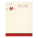 Little Birdies Custom Flat Note Cards (red) Custom Announcement