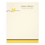 Little Birdies Custom Flat Note Cards (yellow) Announcement