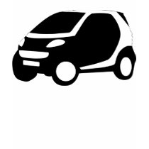 Little Black and White Car T Shirt