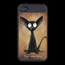Little Black Cat iPhone 4 Cover