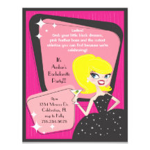 Little Black Dress_Blonde Bombshell Invitations