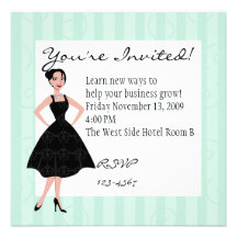 little black dress custom invites