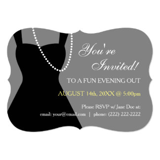 black and white attire invitation wording