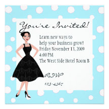 little black dress personalized announcement