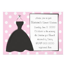 Little Black Dress Personalized Announcements