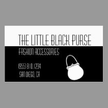 Little Black Purse - Customizable! business cards