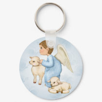 Little Blessings Angel Boy keychains