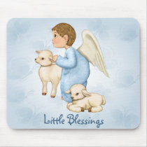 Little Blessings Angel Boy mousepads