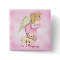 Little Blessings Angel Girl buttons