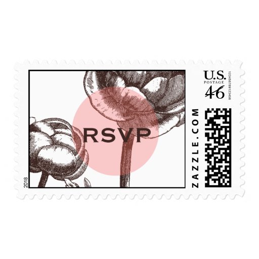 Little Blossoms RSVP Postage Pink