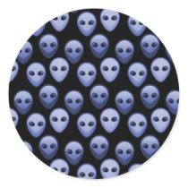 Little Blue Alien Heads stickers by mrssocolov2 Little Blue Alien Heads stickers