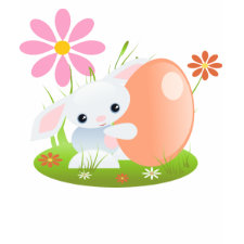 Little Blue Baby Bunny With Flowers shirt