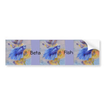 Little Blue Betta Fish Bumper Stickers