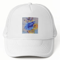 Little Blue Betta Fish Mesh Hat