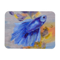 Little Blue Betta Fish Vinyl Magnet