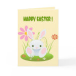 Little Blue Bunny In The Grass Greeting Card