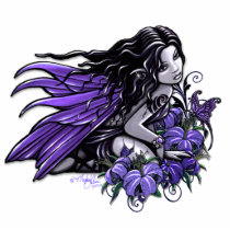 "Little Blue" Butterfly Flower Fairy Sculpture photo sculptures