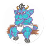 little blue demon sticker
