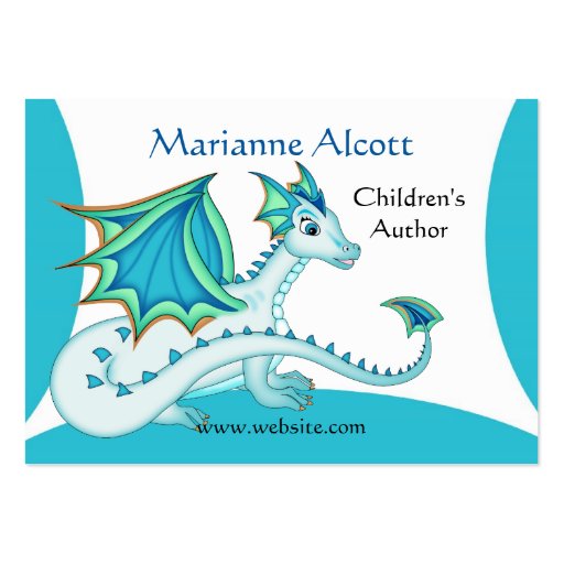 Little Blue Dragon Profile Card Business Card (front side)