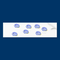 Little Blue Fish Bumper Sticker bumper stickers