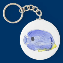 Little Blue Fish Keychain