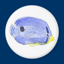 Little Blue Fish Magnet