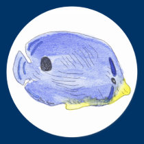 Little Blue Fish Sticker