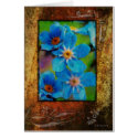 LIttle Blue Flowers-Framed cards