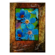 LIttle Blue Flowers-Framed cards