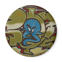 Little blue ghost graffiti magnets by OutOfLimits Little blue ghost graffiti magnets