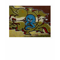 Little blue ghost graffiti t-shirts