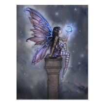 Little Blue Moon Fairy Fantasy Postcard