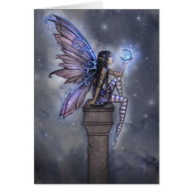 Little Blue Moon Fairy Greeting Card