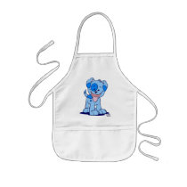Little blue puppy cooking apron
