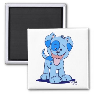Little blue puppy magnet magnet