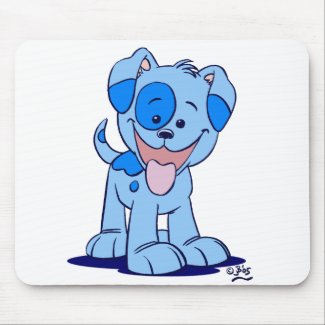 Little blue puppy mousepad mousepad