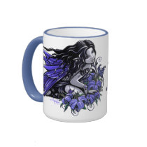 Little Blue Tattoo Lilly Mug by mykajelina Little Blue Tattoo Lilly Mug