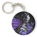 "Little Blue" Violet Lily Butterfly Fairy Keychain