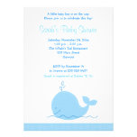 Little Blue Whale 5x7 Baby Shower Invitation